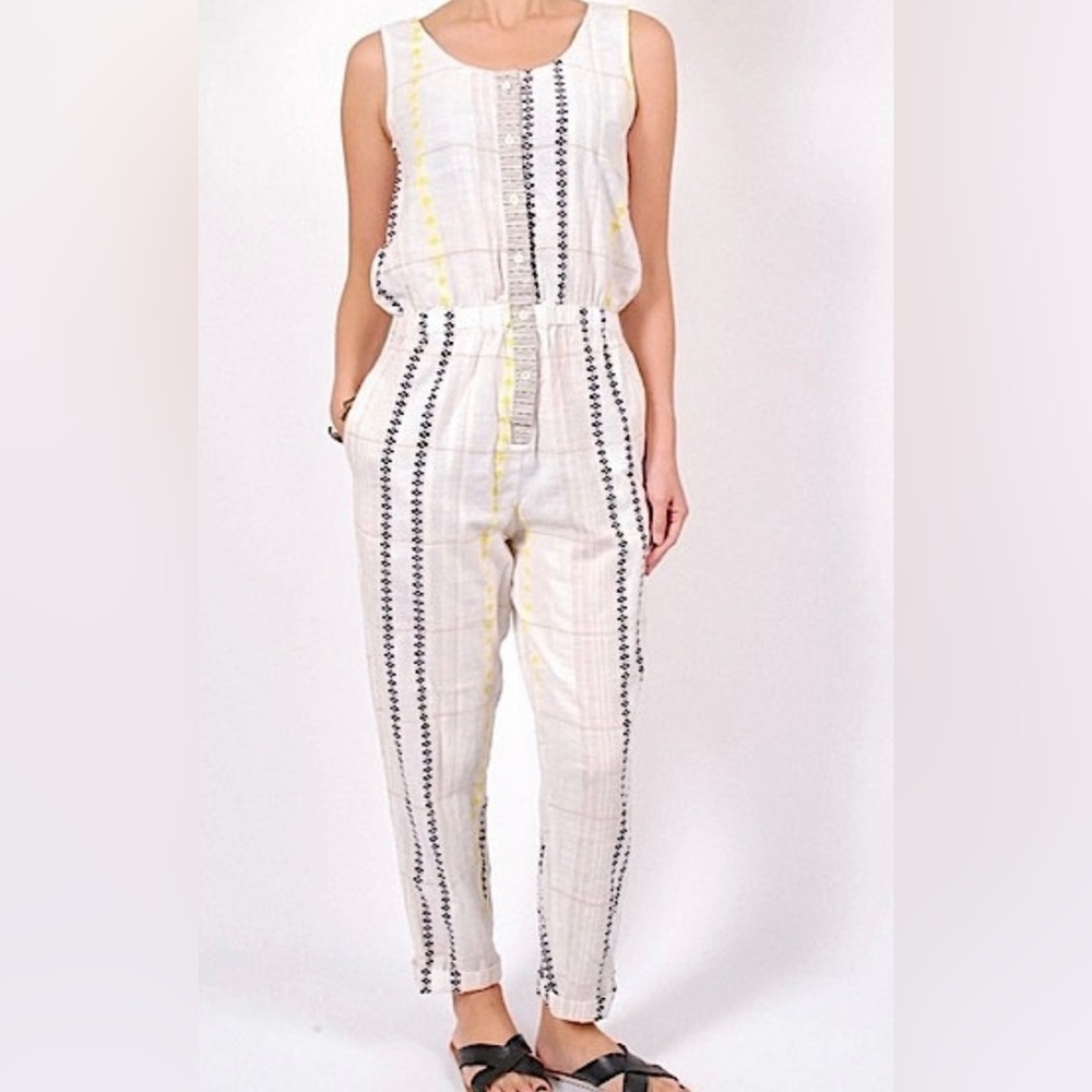 Ace&Jig jumpsuit parachute, white, black and yellow